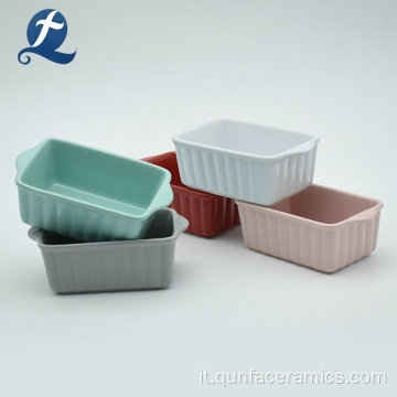 Bakeware Rettangolare Colorato In Ceramica Con Manico